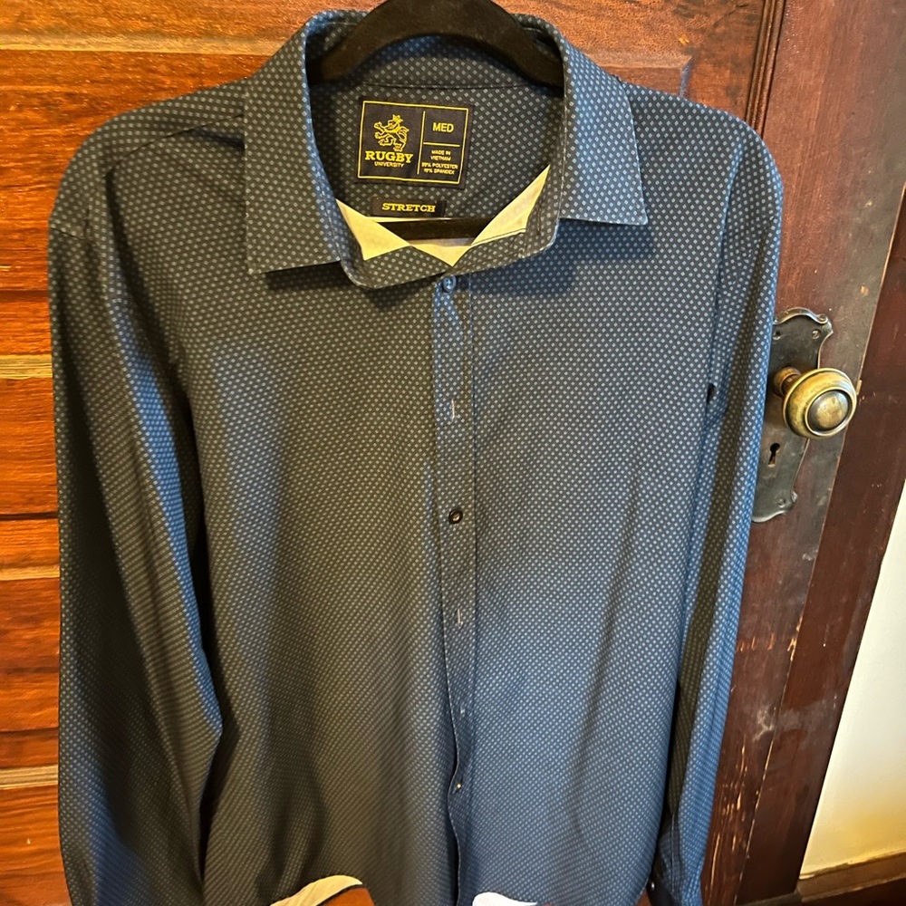 Rugby Ralph Lauren Men's Navy Patterned Shirt